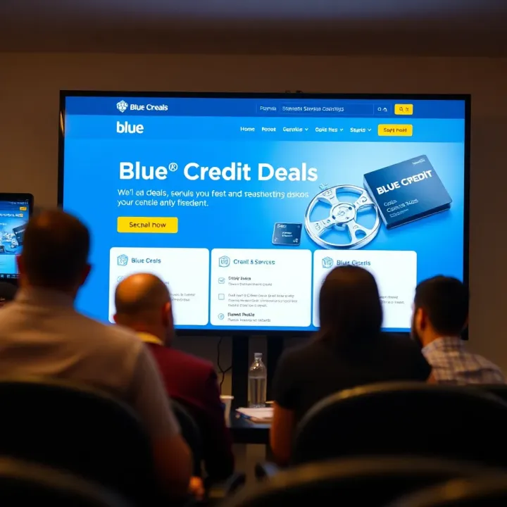 Blue Credit Deals Service Overview Blue Credit Deals official website homepage showing credit service offerings