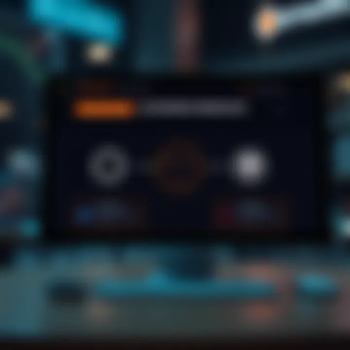 Visual diagram illustrating the customization of trading bots using a user-friendly interface on an automated trading platform