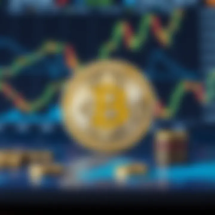 Bitcoin Investment Risks and Forecasts for Kenyan Investors Digital representation of Bitcoin surrounded by financial charts and investment icons