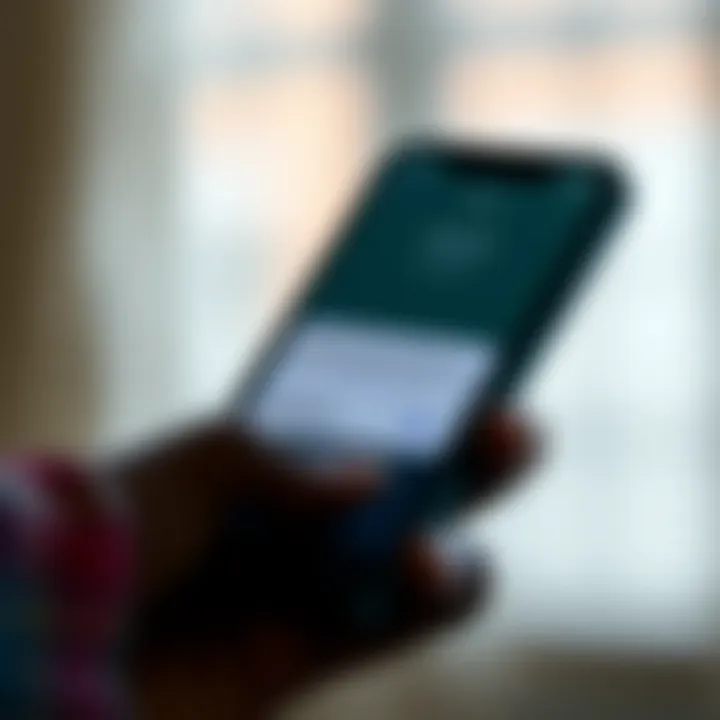 Mobile phone showing balance check confirmation message after topping up airtime credit