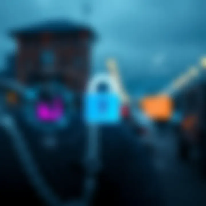 Illustration of safety features and account protection icons related to Olymp Trade platform security