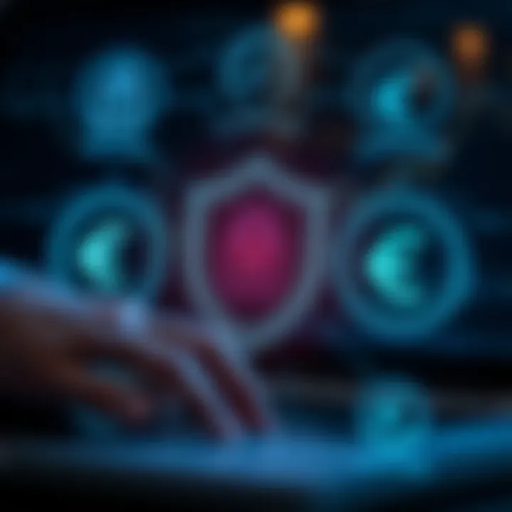 Visual representation of secure online trading with digital safety icons and South African currency symbols