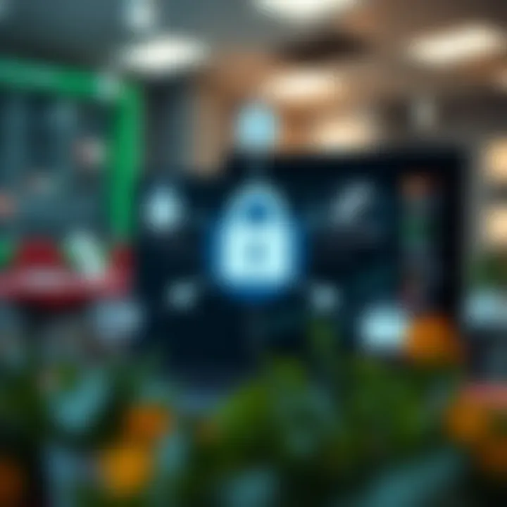 Illustration of secure online trading environment highlighting encryption and regulatory compliance icons