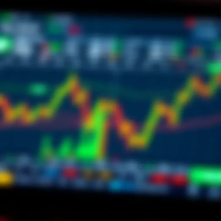 Cryptocurrency trading interface displaying price charts and market trends
