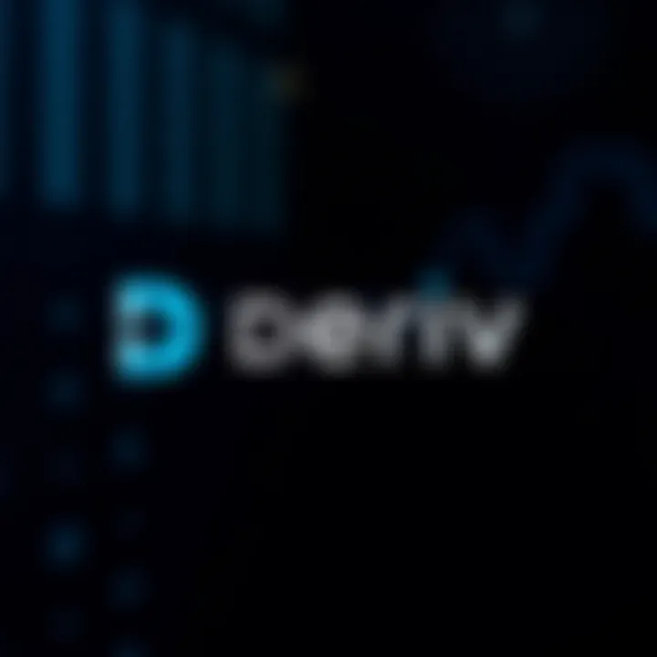 Deriv logo showcasing a modern geometric design with bold blue and white colors symbolizing trust and innovation