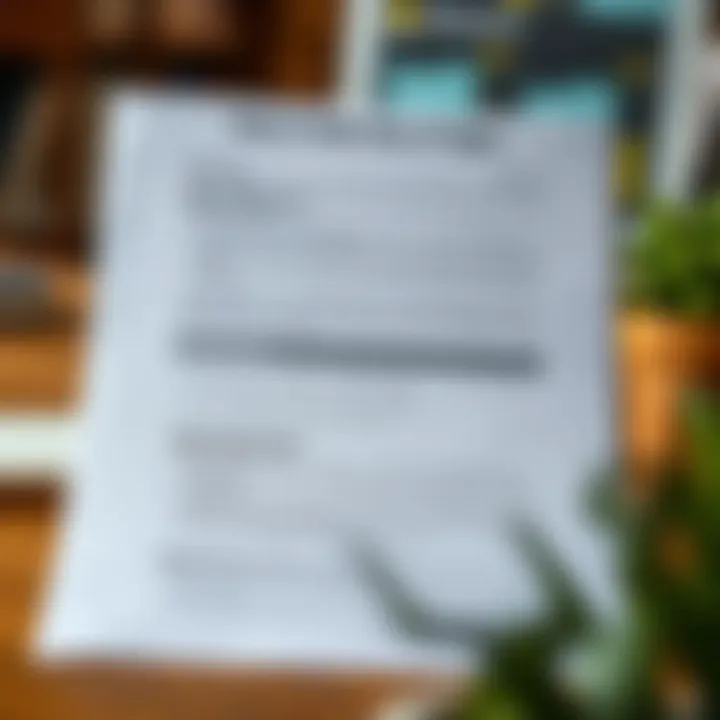 Visual representation of a digital document highlighting key sections for effective progress tracking