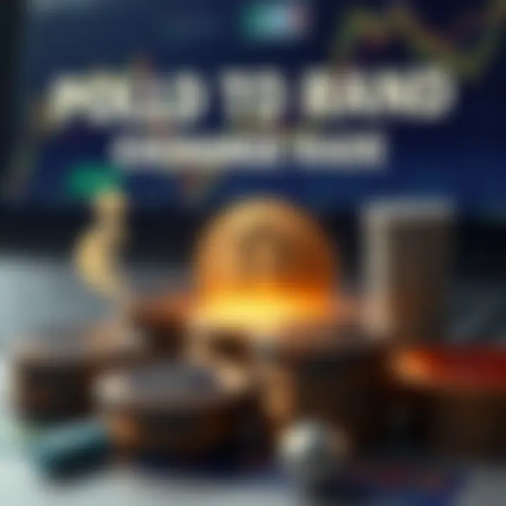 Visual representation of economic factors influencing currency exchange including inflation, trade balance, and interest rates