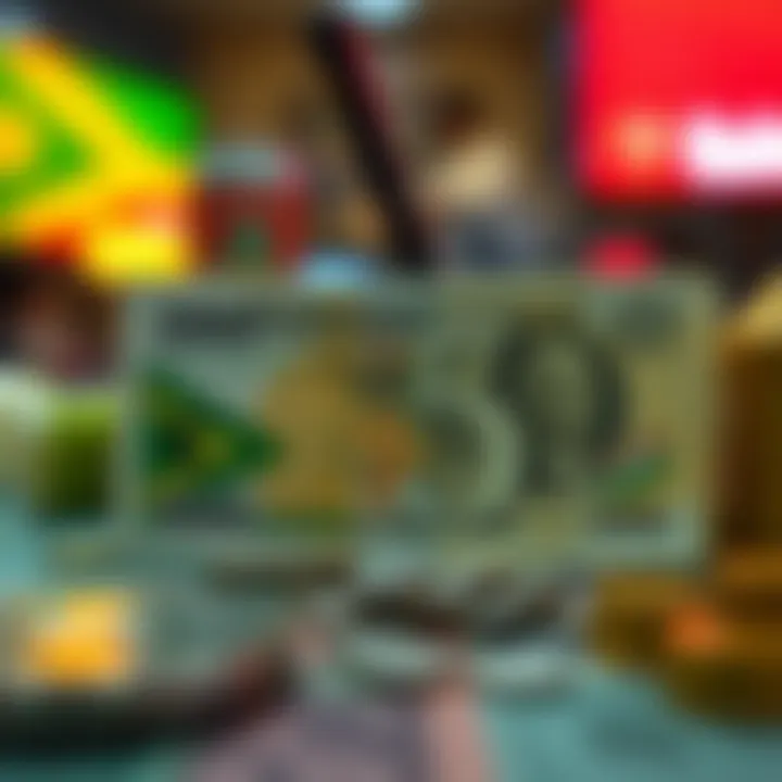 Illustration of economic factors influencing currency exchange including inflation, interest rates, and geopolitical events