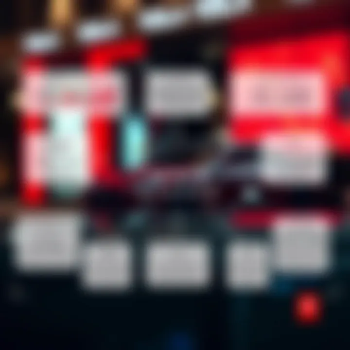 Illustration showing various financial indicators and external factors impacting Tesla stock performance