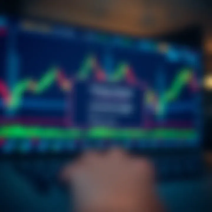 Illustration of a digital trading platform interface with currency charts and a highlighted bonus offer notification