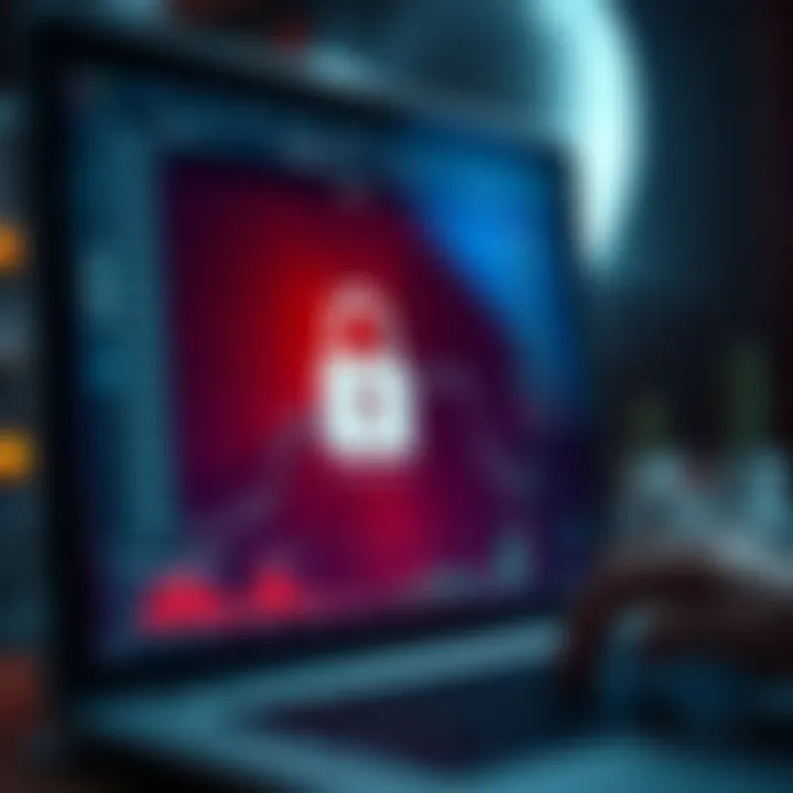 Security Features in Online Trading Platforms Secure login screen emphasizing cybersecurity measures for protecting financial accounts