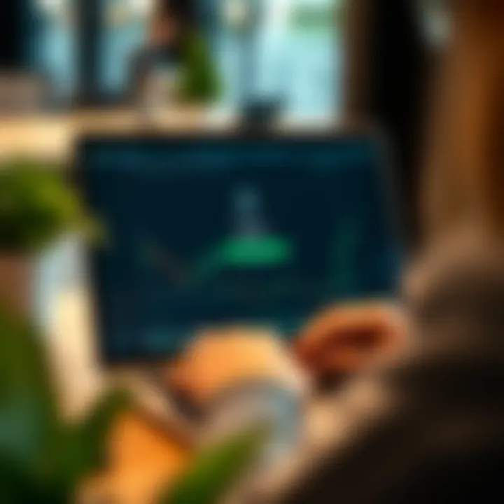 User logging into Deriv trading platform on laptop showing secure login interface