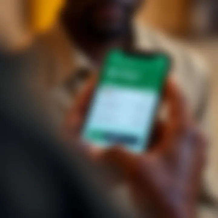 Mobile phone displaying M-Pesa app with Kenyan shilling transaction details