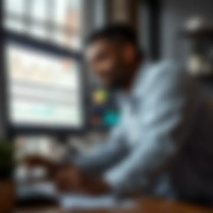 Guidance for Investing Through Indices Brokers in Kenya Financial advisor analyzing market data on computer screen with charts and indices information