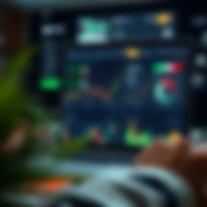 Secure online trading platform interface showing account dashboard