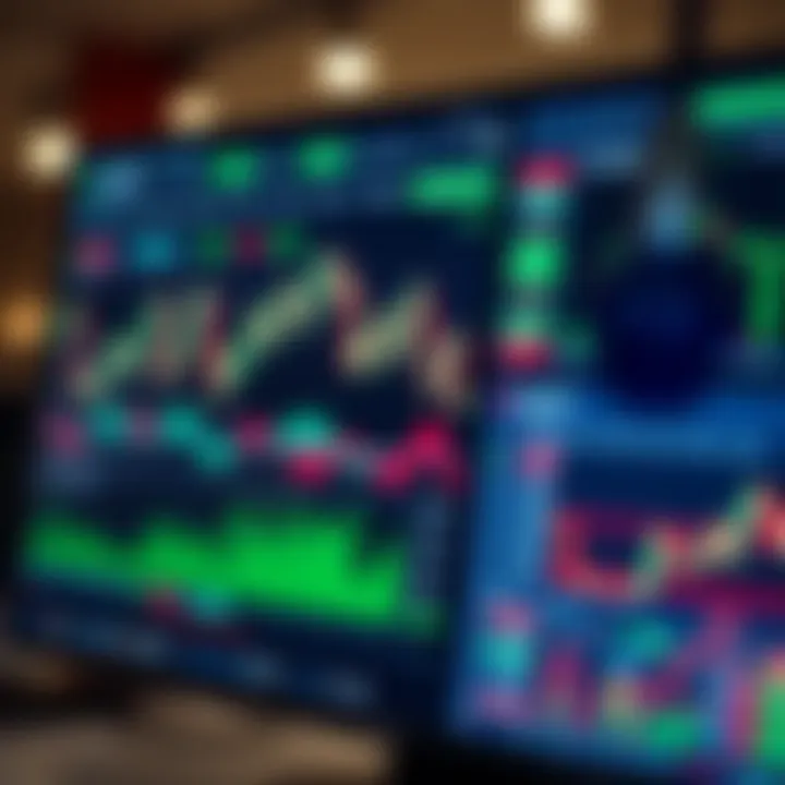 User interface of Expert Option platform showing various trading tools and charts