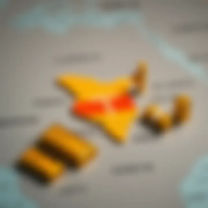Map highlighting Kenya with gold bars and currency symbols indicating market factors