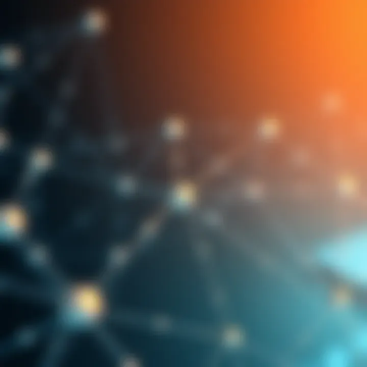 Visualization of Solana network nodes interconnected symbolizing blockchain technology