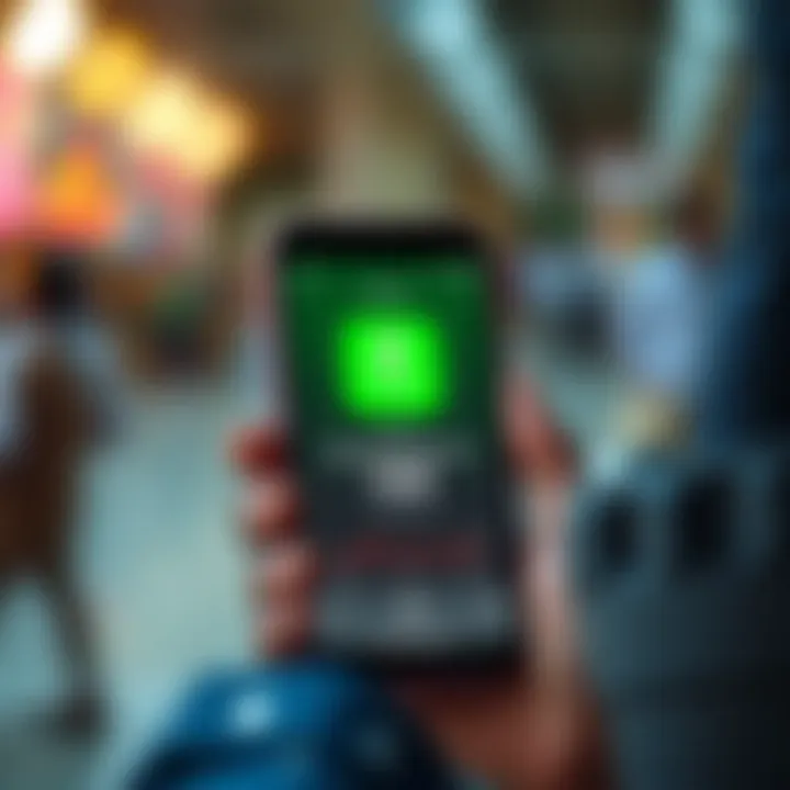 Mobile phone screen displaying M-Pesa app interface for local payments
