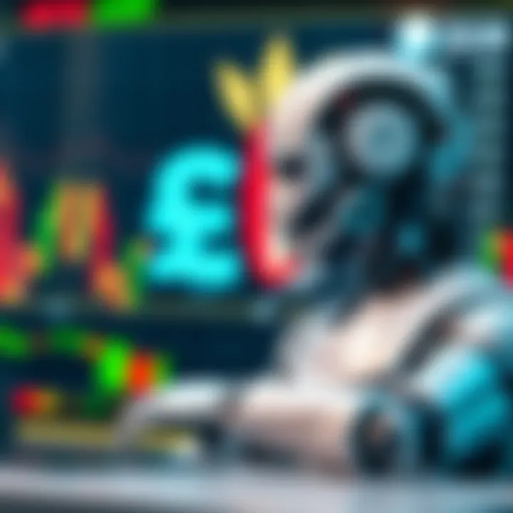 Illustration of digital forex robot analyzing market data with Kenyan shilling symbol in background