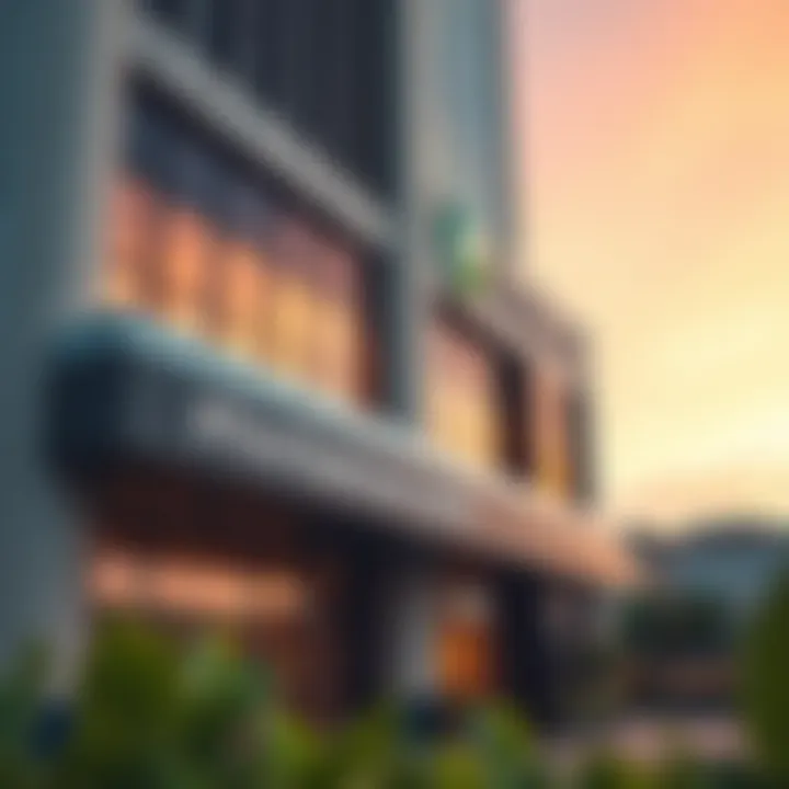 First National Bank building exterior showcasing modern architecture