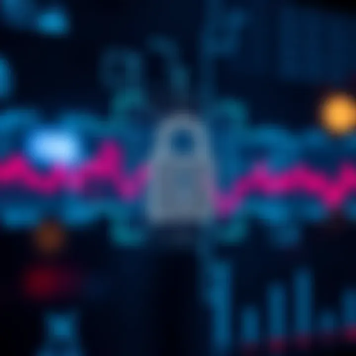 Secure login screen illustrating security features of Quotex platform with padlock symbol and encrypted data