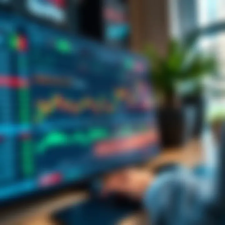 User interface of Quotex trading platform showing chart analysis tools