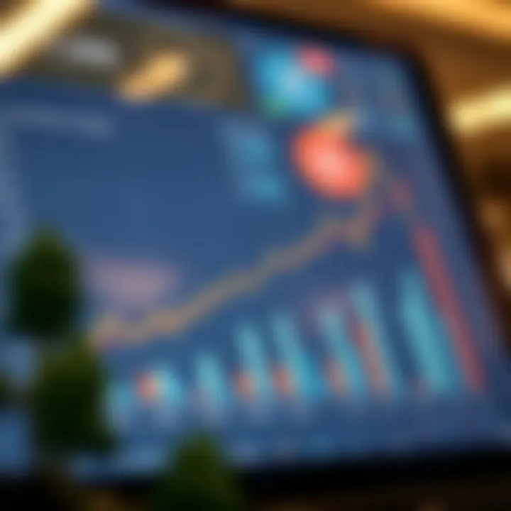 Graph showing growth trends and financial charts representing investment strategies