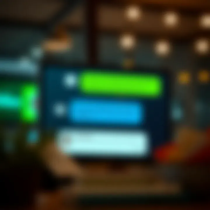 Illustration of a customer support chat window with troubleshooting tips for voucher redemption