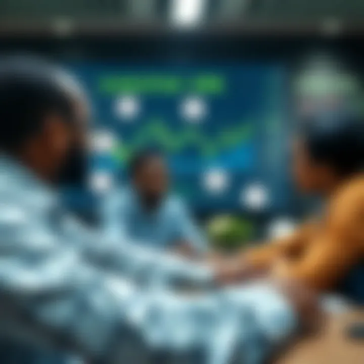 Illustration of South African investors analyzing copytrading platforms with regulatory compliance icons