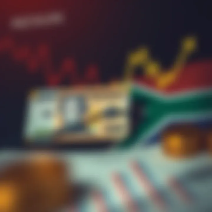 Exchange Rate Trends of South African Rand to US Dollar Graph showing fluctuating exchange rates between South African Rand and US Dollar over time