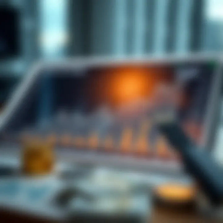 Graph comparing income streams and earnings in trading industry