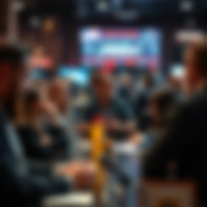 Community gathering focused on financial market education and strategy discussions