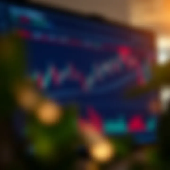 Graph illustrating multiple technical analysis chart patterns including head and shoulders and double top formations