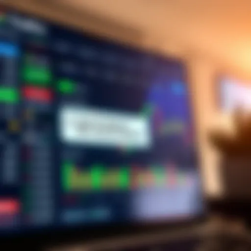 Trading Platform Dashboard Highlighting Minimum Deposit Requirement Illustration of a digital trading platform dashboard with highlighted minimum deposit information
