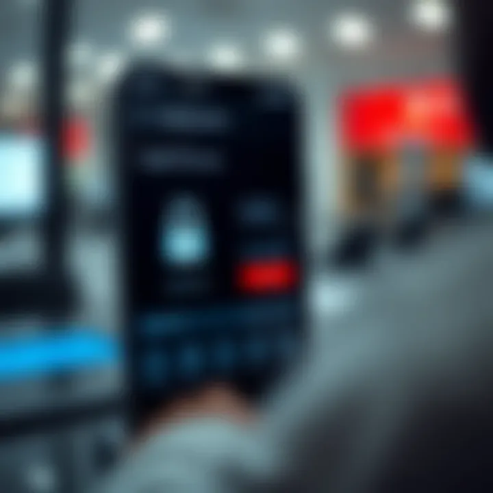 Secure login screen of a trading application showing advanced security features like biometric authentication
