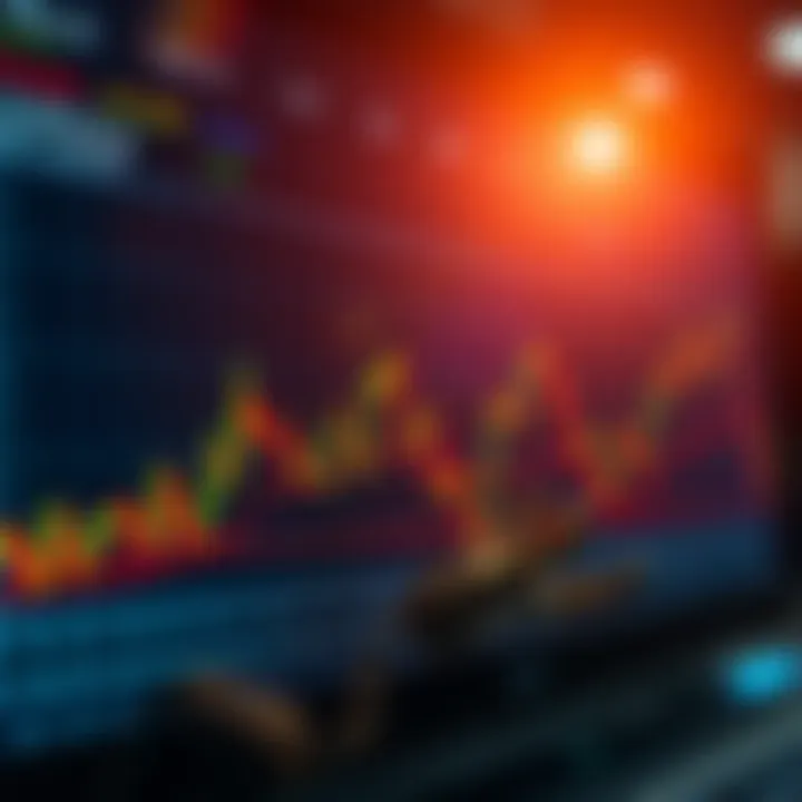 Graph showing automated trading bot analyzing cryptocurrency market trends