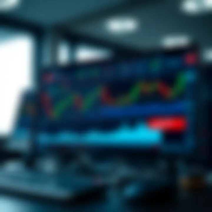 Diagram showing the operation of binary option trading platforms with financial charts and fixed payout indicators