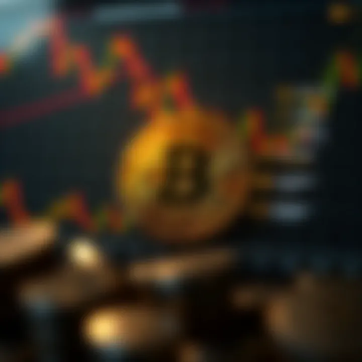 Graph showing Bitcoin price fluctuations with key influencing factors labeled
