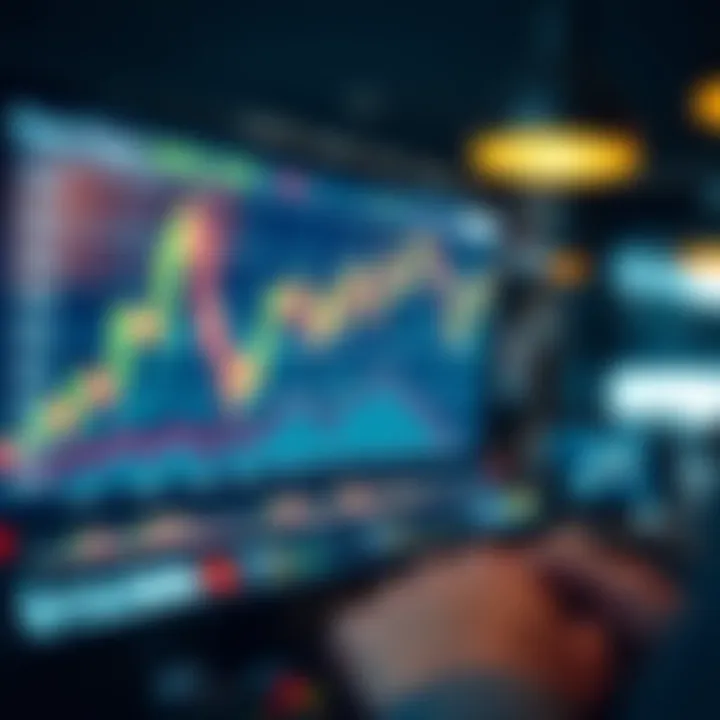 Graph showing forex currency pairs performance on a digital trading platform