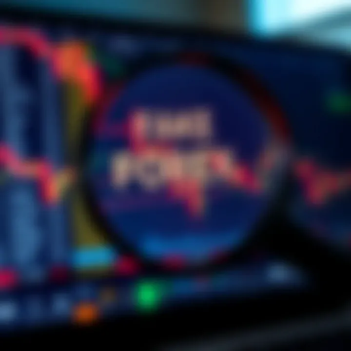 Graphic depicting a magnifying glass highlighting suspicious online forex trading offers on a computer screen