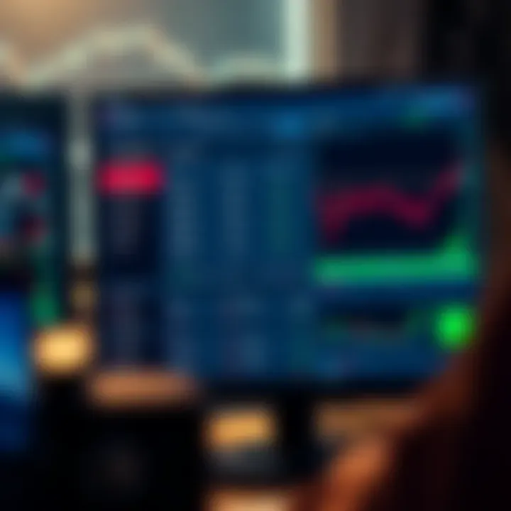 Visual representation of trading bot setup on a computer screen showing configuration options and performance metrics