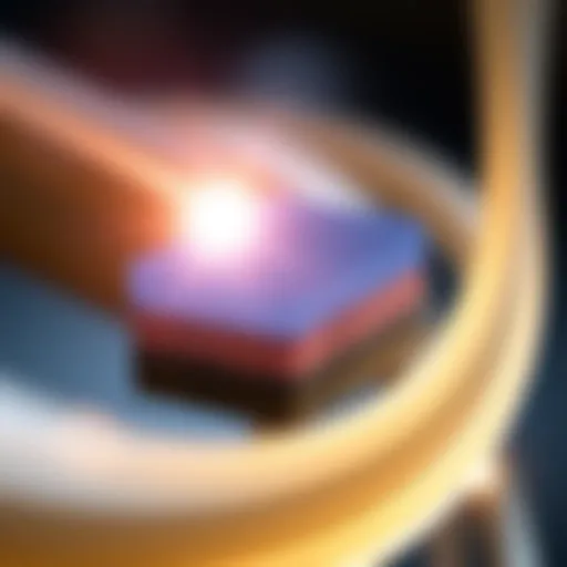 Core and Cladding Layers in Optical Fibre Diagram showing core and cladding layers in optical fibre with light rays reflecting within core