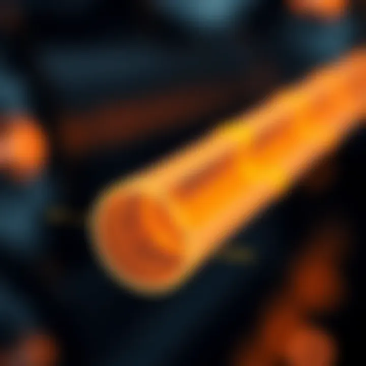 Diagram illustrating the refractive index profile of an optical fibre with distinct core and cladding regions