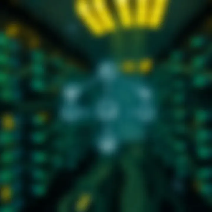 Diagram illustrating the structure of a peer-to-peer network with interconnected nodes sharing resources directly.