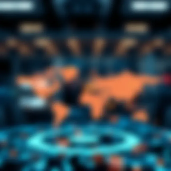 Diagram illustrating Ripple's network connecting banks and financial institutions globally for efficient transactions