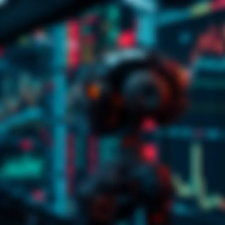 Algorithmic Trading Strategies in Automated Systems Visual representation of algorithm-driven stock trading strategies integrating market data