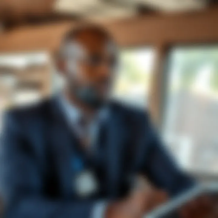 Trade Broker Navigating Regulations and Risks Conceptual illustration of trade broker navigating regulatory environment and managing risks