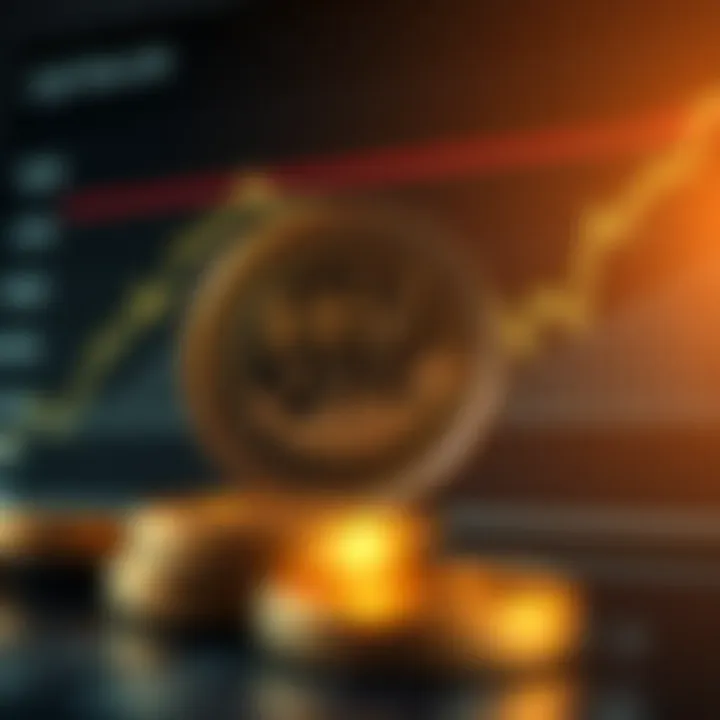 Graph showing upward and downward trends of World Coin price over time
