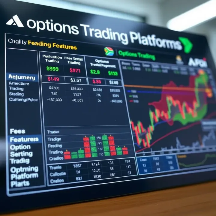 Comparison chart highlighting key features and fees of popular options trading platforms in South Africa